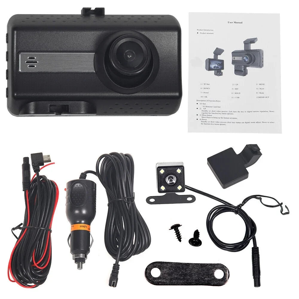 Camera G Rear Dash Video Front and 1080P Car DVR Onemayship Recorder Cam Dual Sensor Lens