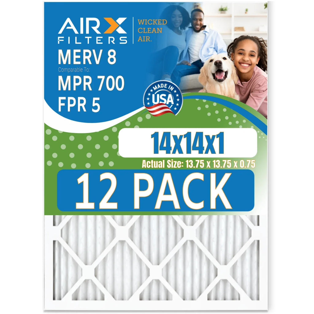 8 Comparable WICKED Furnace 700 Filters Pack Made - & in 5 14x14x1 12 MPR Air FPR AIR. Filter of to CLEAN AIRX by Rating, USA MERV FILTERS