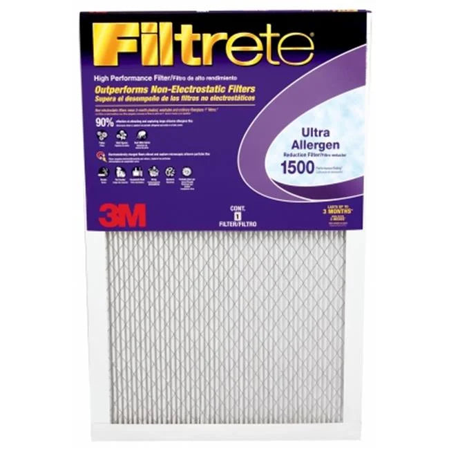 1900MPR D in. Pleated (Pack 4) X 1 Filtrete of AIR MERV W 24 Fiberglass H 24 in. Filter 13 in. X 24X24X1 Air Allergen FLTR 4702940
