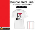 Iron Red 8.5 Paper - On Heat Light Inkjet Line Transfer - Double Sheets x - 11" 200