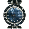 Pre-Owned Quartz BVLGARI Stainless B Ladies Watch Zero Dial BZ23S One Navy (Good) Bvlgari Diamond Shell Steel