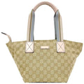 Blue Handbag (Good) Canvas GG Women's Pink Pre-Owned Beige Tote Pastel 131228 Leather Bag