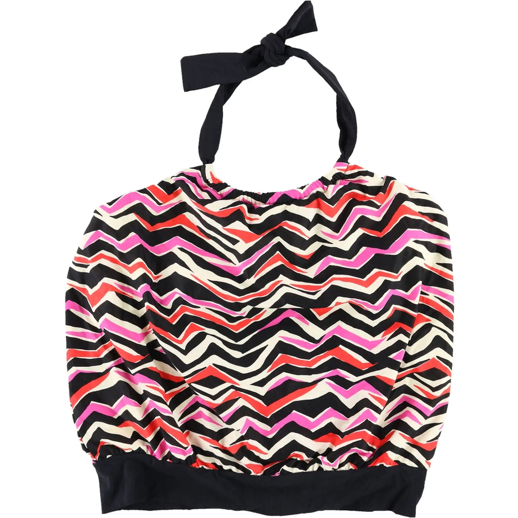 14 pink Womens Top Swim Bandini Striped
