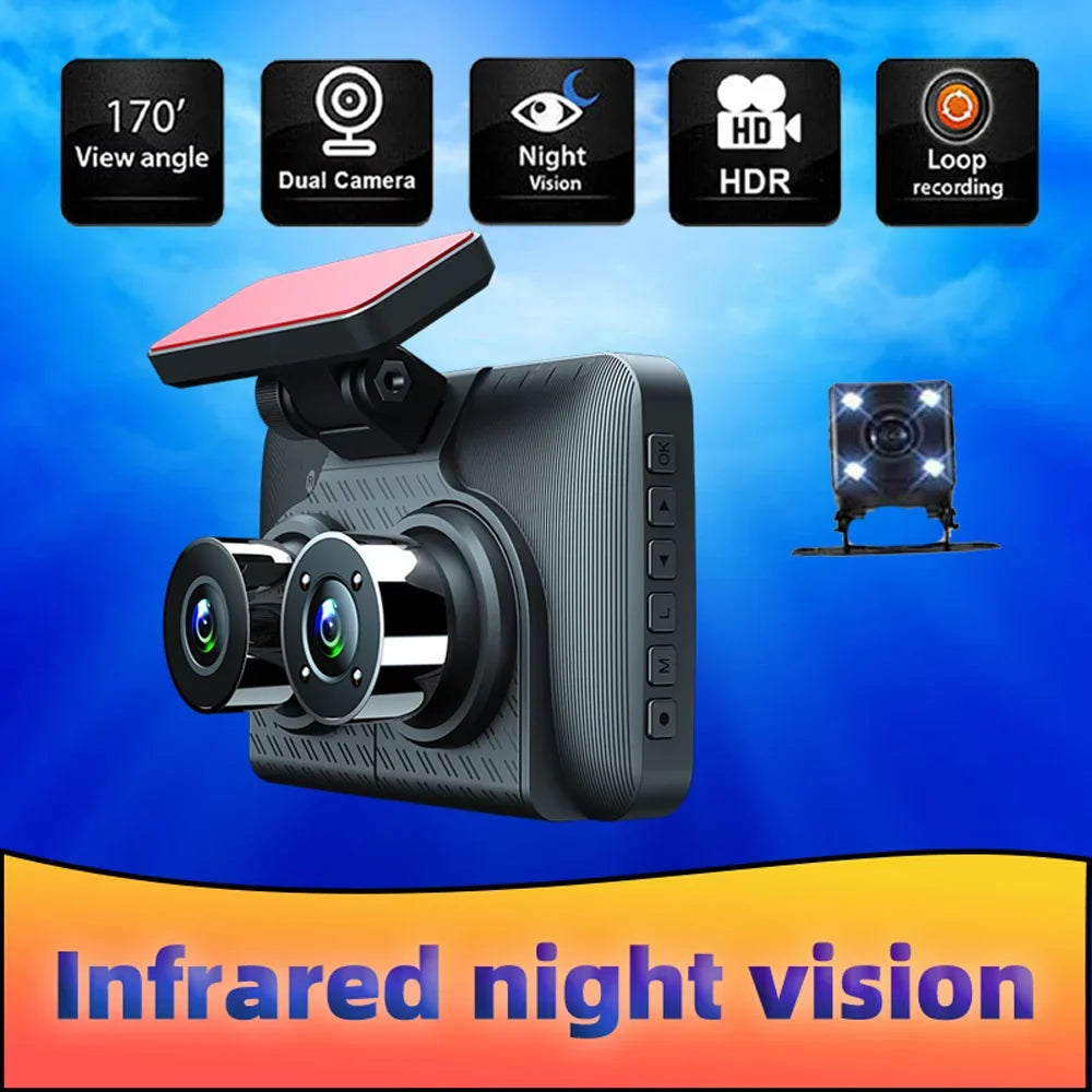 Car Wide Recorder Recorder Driving Rearview Angle Cam Clear Auto Safety Car Dash Cameras Video 4in 3 Htovila Mirror Recording Car
