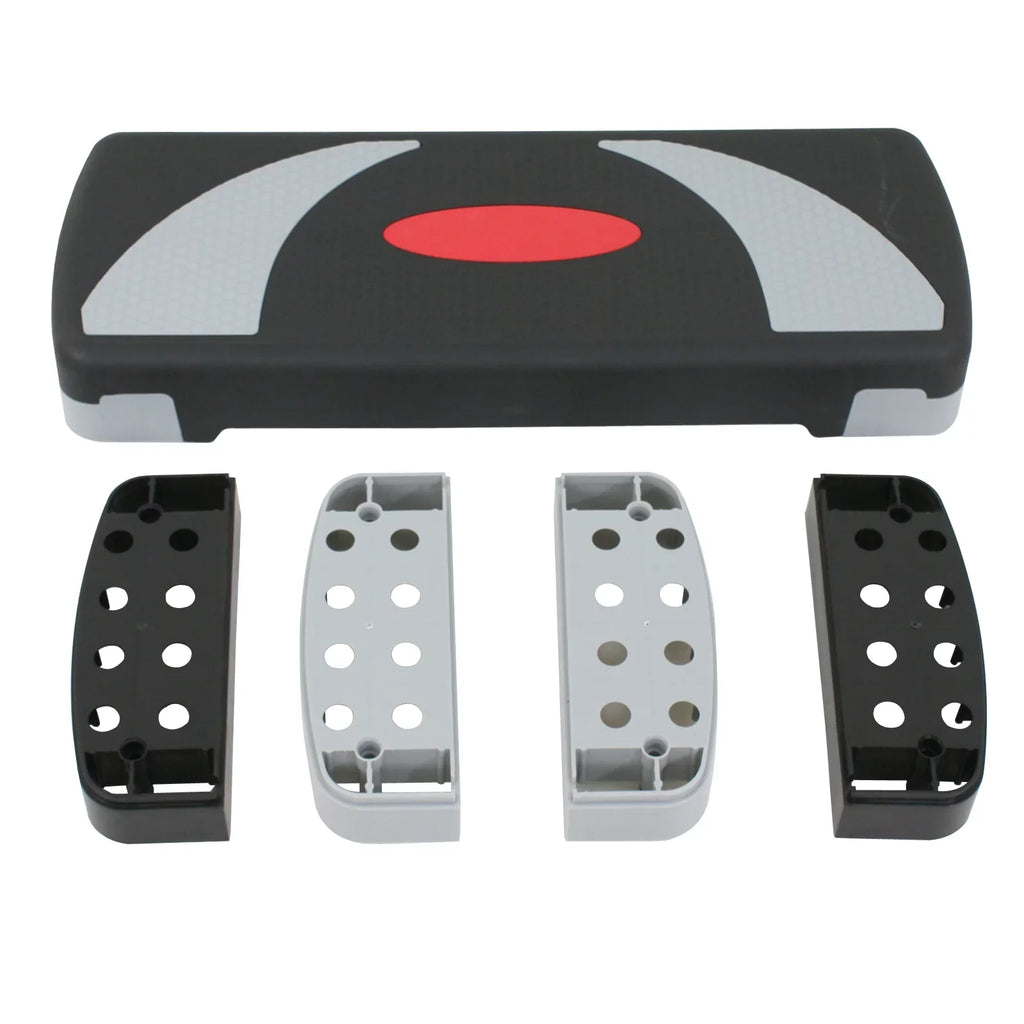 Step w/Risers Exercise Adjustable Stepper Platform in Aerobic & Fitness Stepper Trainer Workout 31"