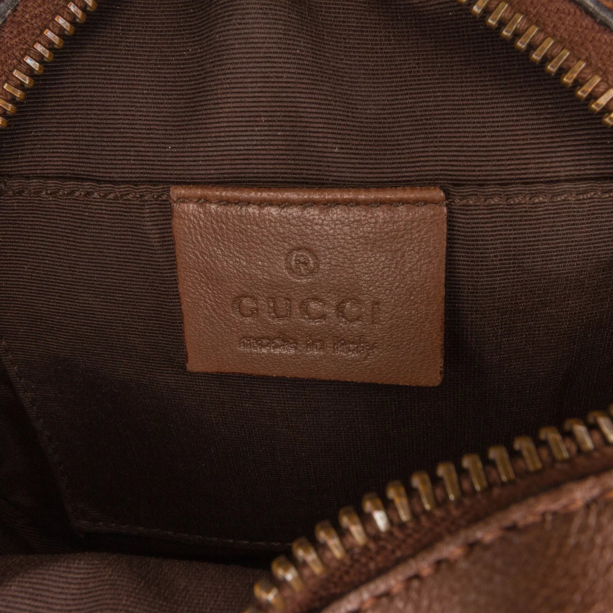 Bag Pre-Owned Unisex (Good) Round Canvas Crossbody Crossbody GG Fabric Authenticated Brown