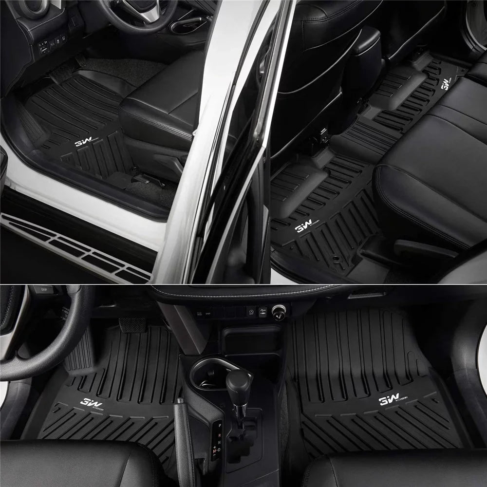 (2018-2023),TPE for Floor 2nd Tiguan Floor Liner 3W climate for Fit Volkswagen Liners,Black All Full Volkswagen Mats Tiguan,1st Row & Set Custom Car