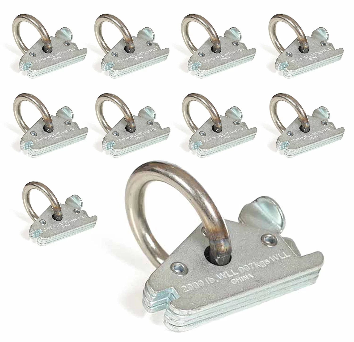 Truck, Anchors E-Track DC Fitting Cargo Loads Cargo O-Rings, w/ Down to Tie-Down Trailer, Track Tie Steel Van, Heavy System Spring Mall Attachments, Duty in Ring TieDown ETrack E Pickup 10-Pack O