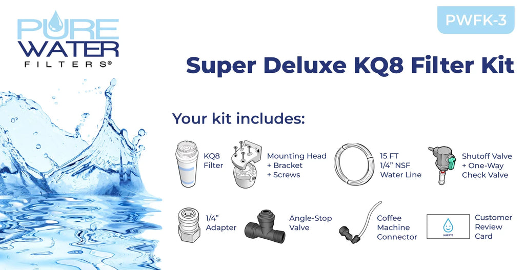 Direct Line liquid and Plumb by K155 B150, K150, Brewers PureWater Kit Keurig Filter B155, Keurig Filters All-in-one for