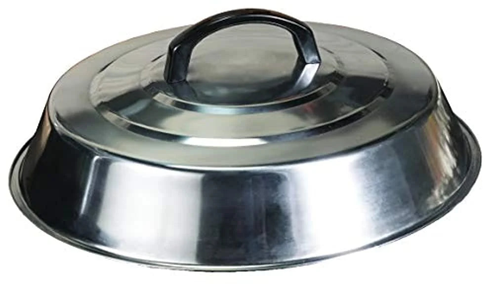 Griddle Best Round and Stainless in Steaming Dome Cover for 12 - Accessories Top Griddle Flat or Cooking exterior Cover Basting Inch Signature Blackstone Cheese Indoor Steel Grill Use Melting - - -
