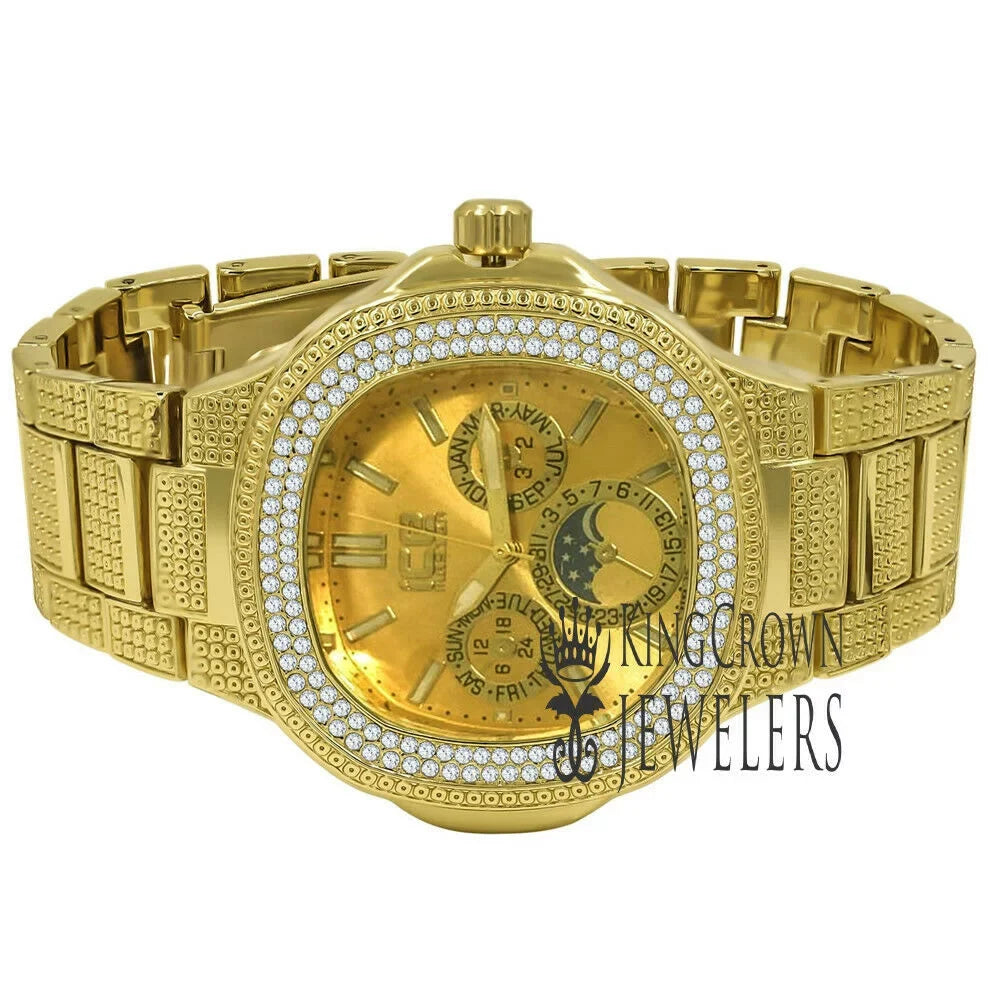 Rodeo Resistance Watch Metal Diamonds Simulated Jojino 14K Gold Jojo Joe Tone Yellow Band liquid