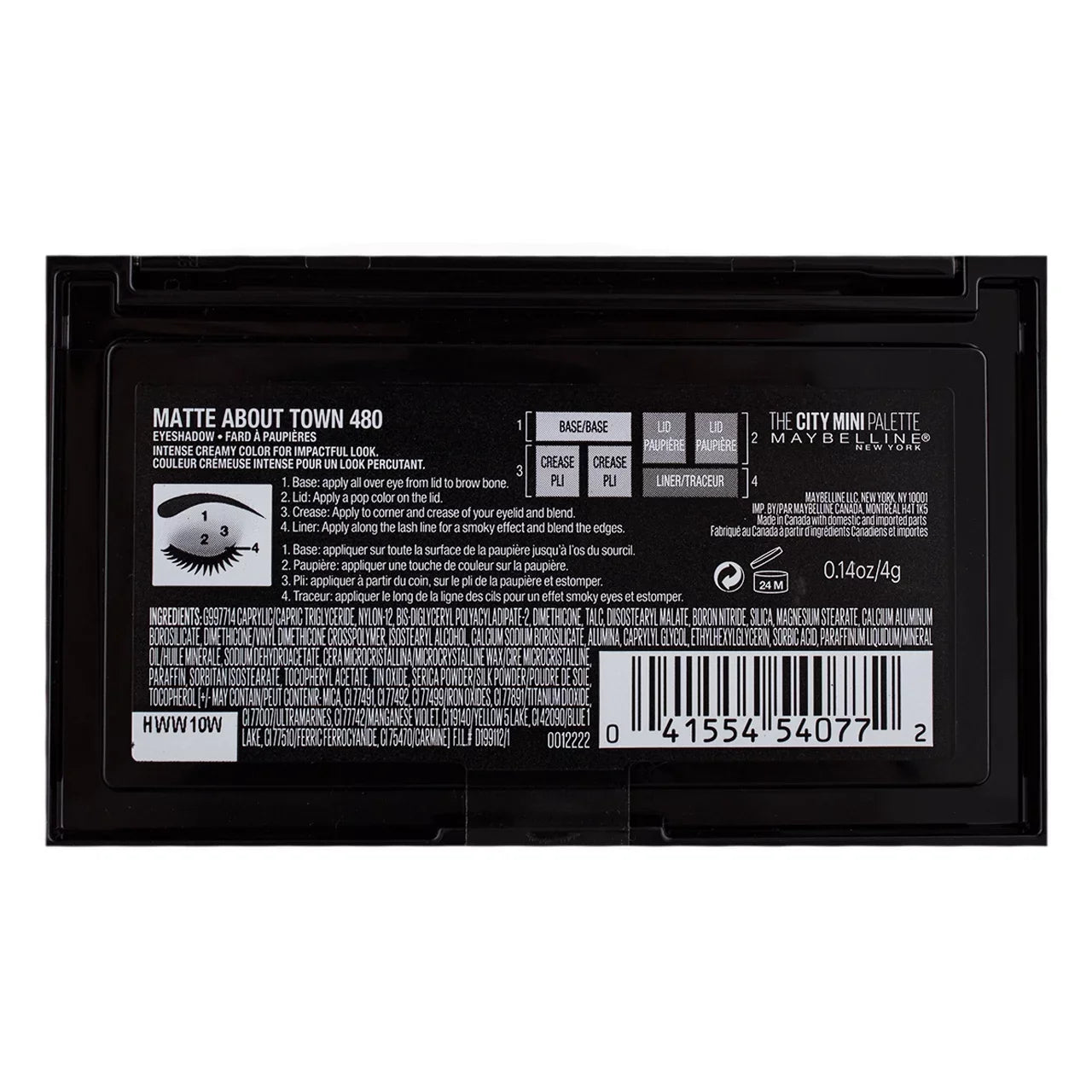 City Town of Maybelline (Pack Eyeshadow About 6) Mini Makeup, The 0.14 Matte oz Palette