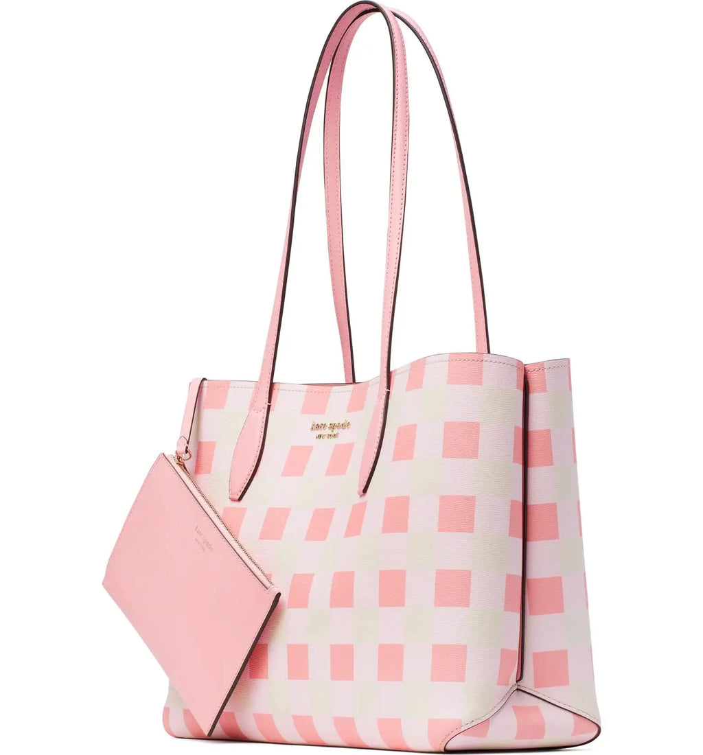 Gingham Kate Large Day Tote, York Spade New Grapefruit Soda All