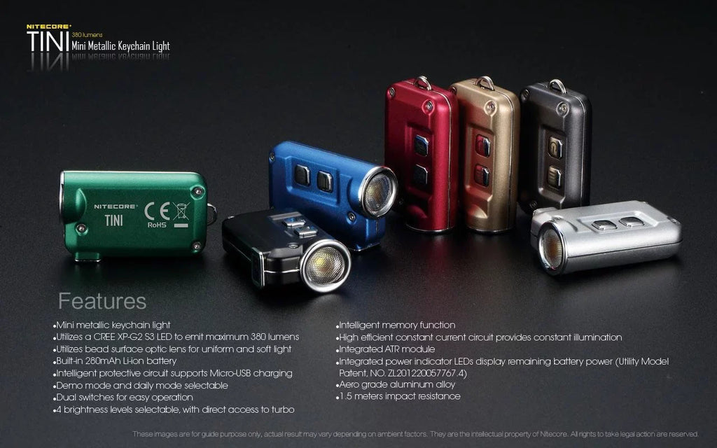 Keychain A1 (Random and White) Eco-Sensa UT32 1x Cool Dual Magnetic - Nitecore Color 1x Choices) (5700K, Battery, Bundle: Warm Headlamp Light Charger - NL1834 TINI (3000K, Emitter with White) Value