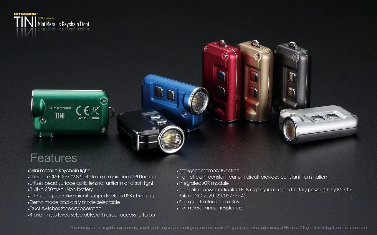 Keychain A1 (Random and White) Eco-Sensa UT32 1x Cool Dual Magnetic - Nitecore Color 1x Choices) (5700K, Battery, Bundle: Warm Headlamp Light Charger - NL1834 TINI (3000K, Emitter with White) Value