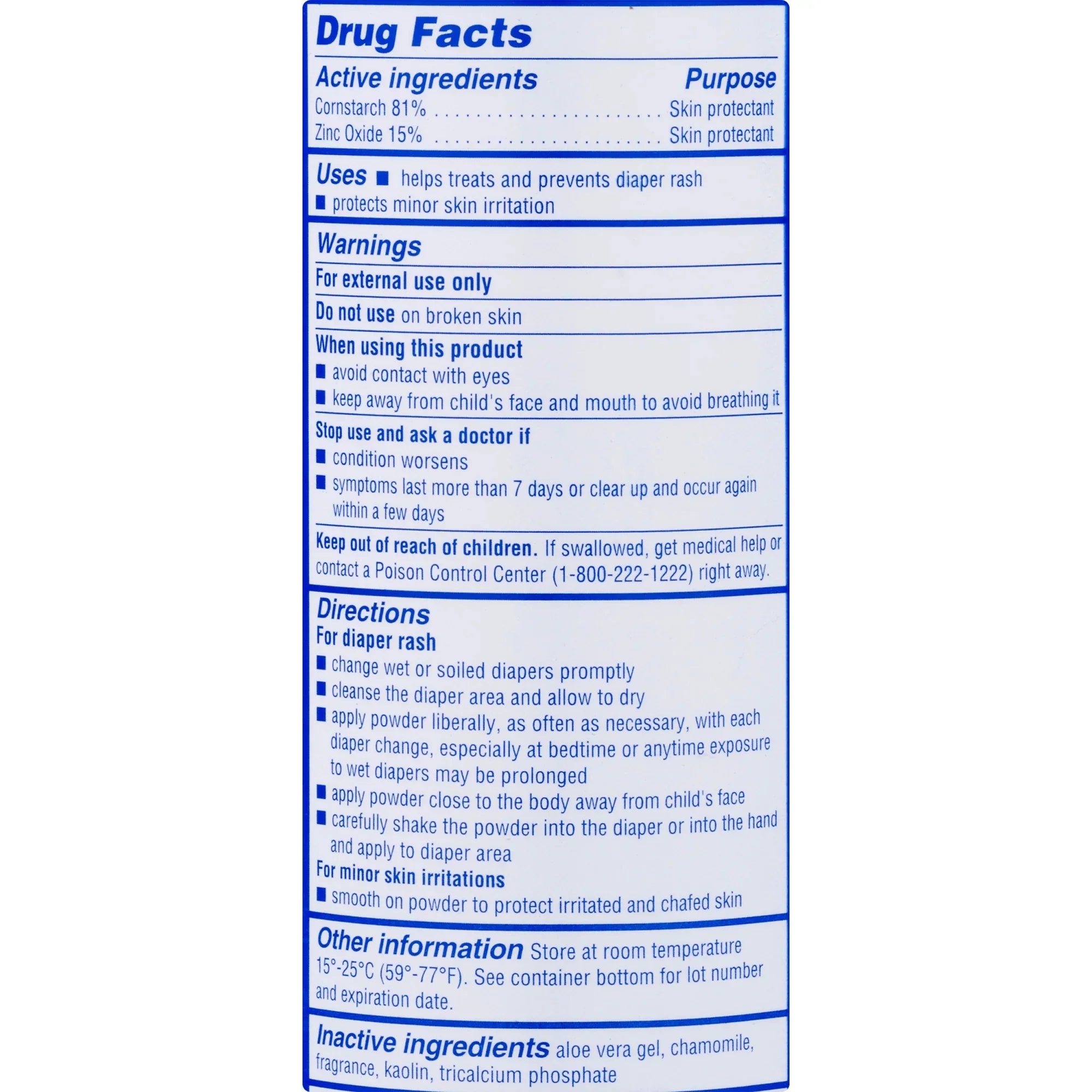 of Oxide With Baby Powder Caldesene 4) (Pack 5 oz Cornstarch Zinc