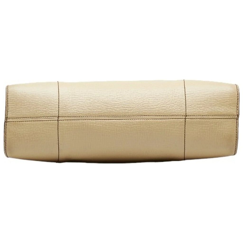 Ladies (Fair) Cream LOEWE White Yellow Leather Handbag Pre-Owned