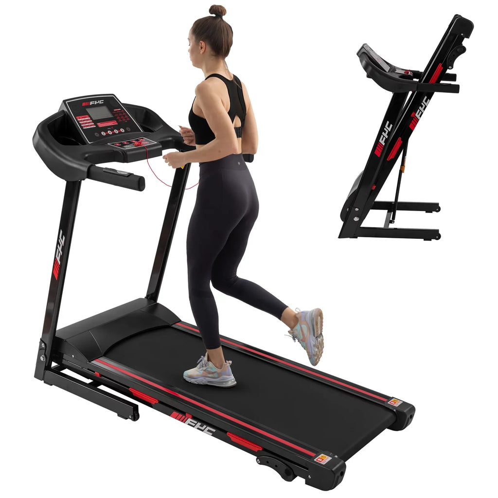 Foldable Folding 16KM/H Electric - Workout Assembly, Easily Machine Home Treadmill with Weight Capacity Dcenta FYC Exercise Speed Incline/, LBS Running Treadmill 330 for 3.5HP Max Home Gym