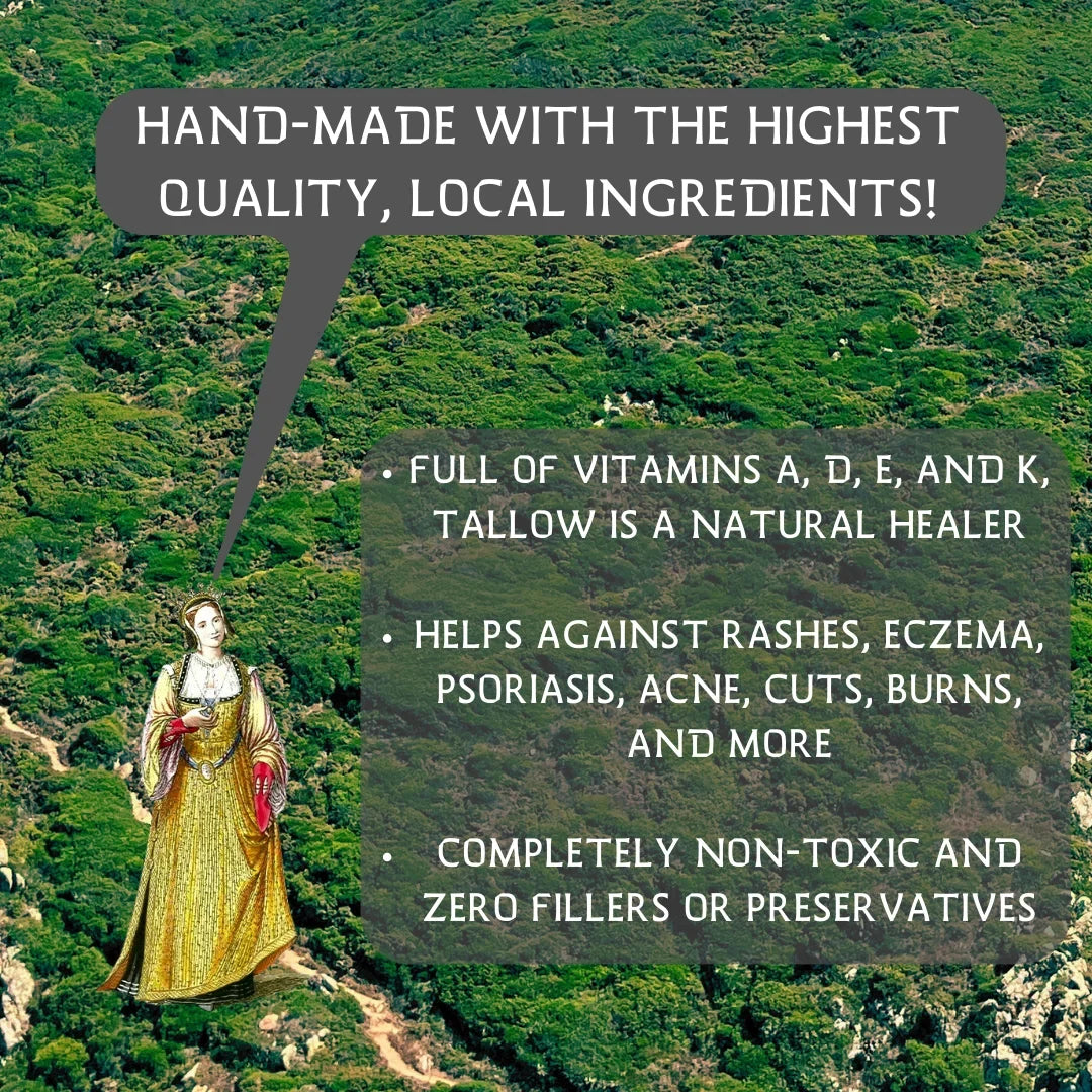 Organic All 2 Handmade Premium Skin for Balm Frankincense Grass 100% Tallow Types Fed oz with