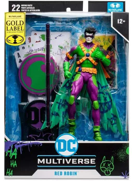 Multiverse Toys Robin Label Figure Action Jokerized Red Gold DC Mcfarlane