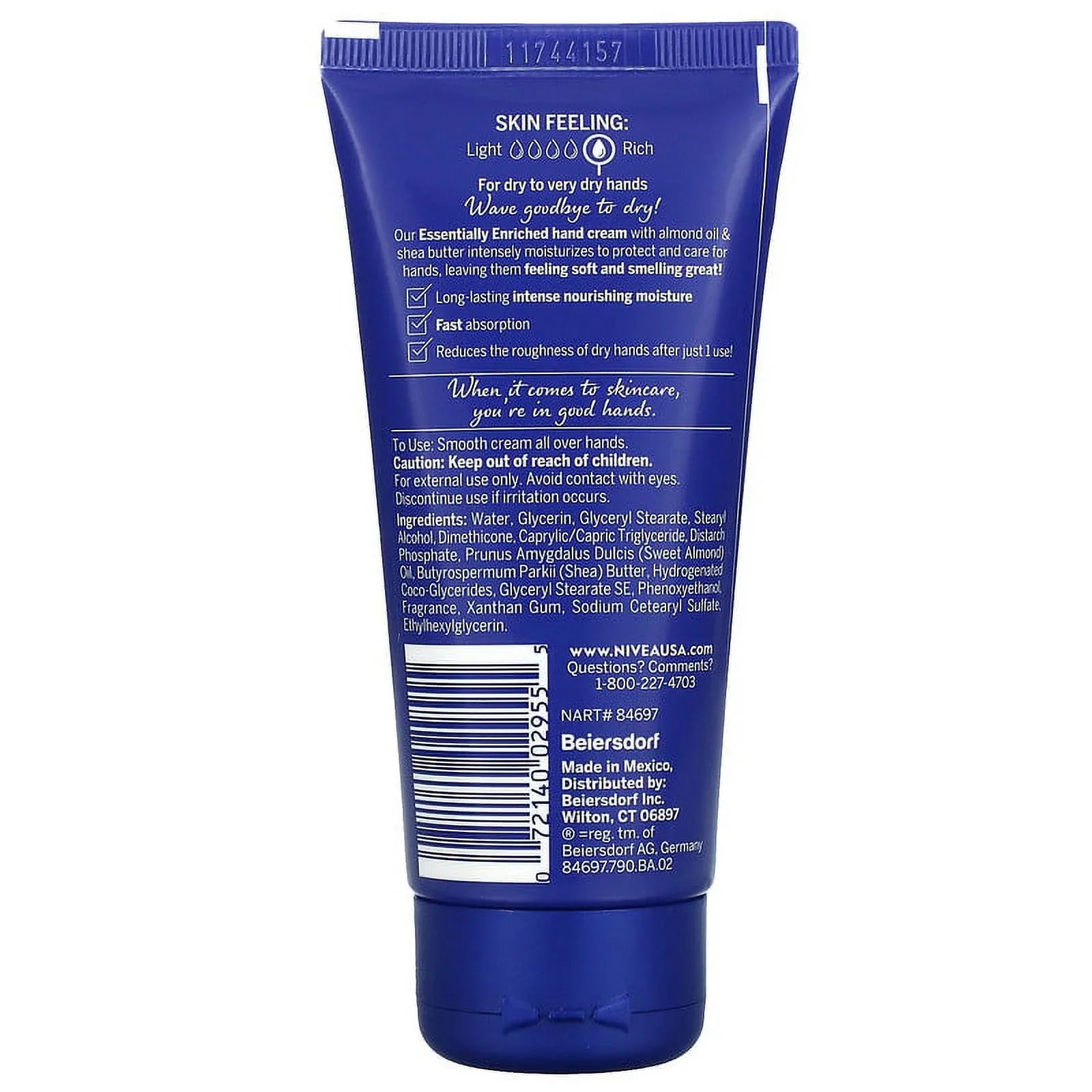 Cream, Enriched Pack Oil Nivea, oz Essentially g) 2.6 Almond Hand of 3 (74 Shea & Butter,