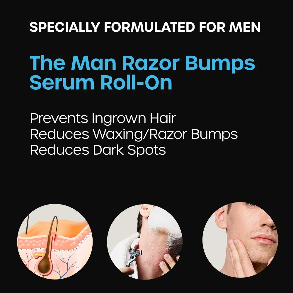 Treatment Hair Serum (3.5fl.oz) after Shave Solution Vanibiss-Ingrown The Razor Bumps Man Unscented by & on Roll