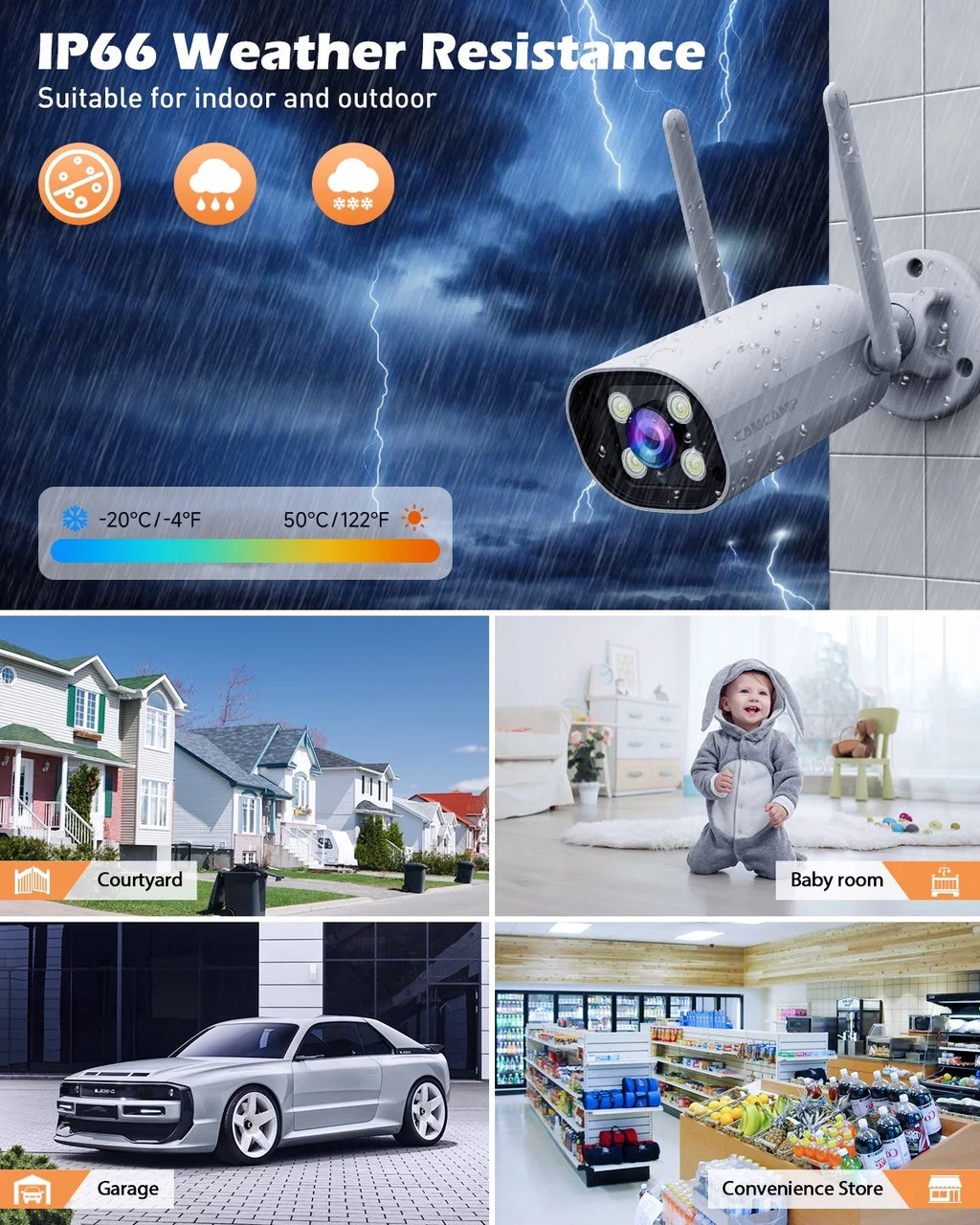 Remote 1080P Waterproof Vision, W300 Alert, Surveillance Alert Toguard Security NVR with Wi-Fi Access, System & (Only 8CH Motion Night Wi-Fi) Supports Email Camera CCTV Detection 4Pc, 2.4GHz