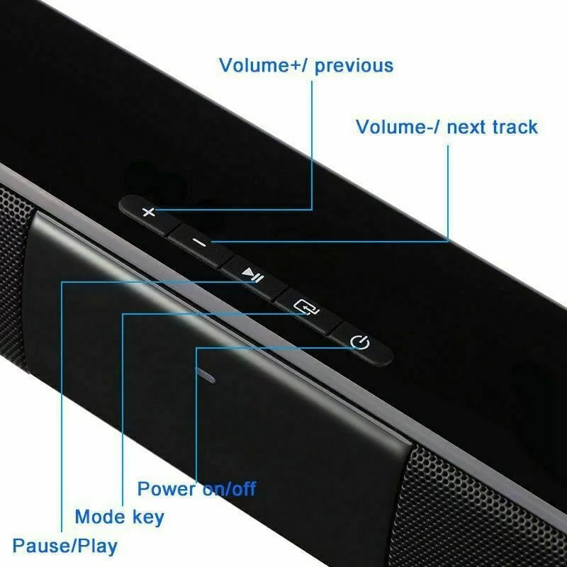 Bar Sound Bluetooth Sound & System TV Wireless Bar Wired 22 inch Speaker Sound Surround