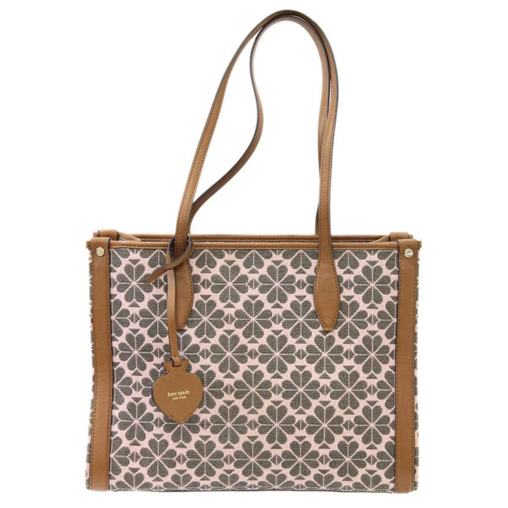 (Good) brown jacquard spade x flower Spade shoulder women's Pre-Owned collection KS pink bag Kate leather tote