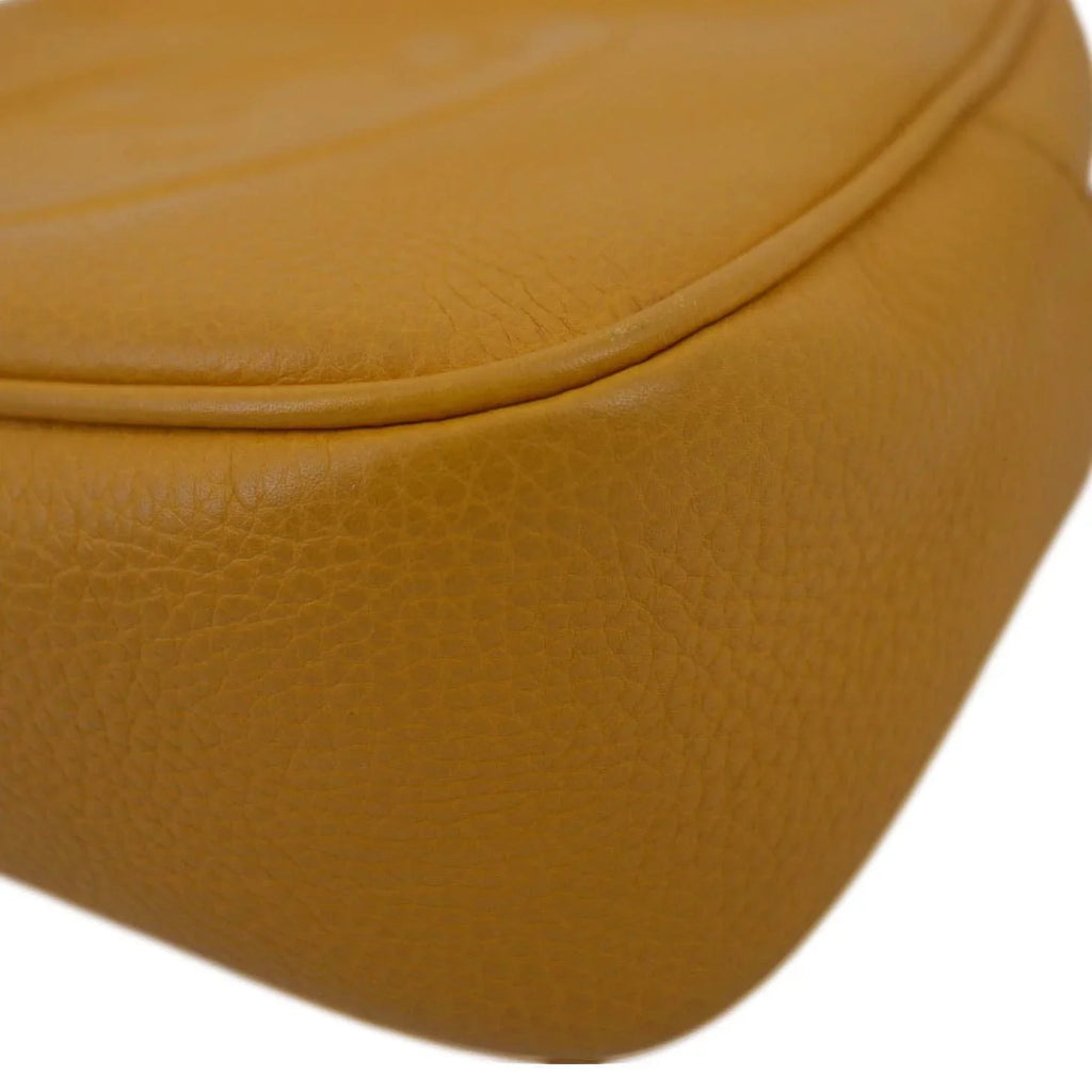 308364 Soho Pre-owned Orange Leather Bag Crossbody Camera Disco