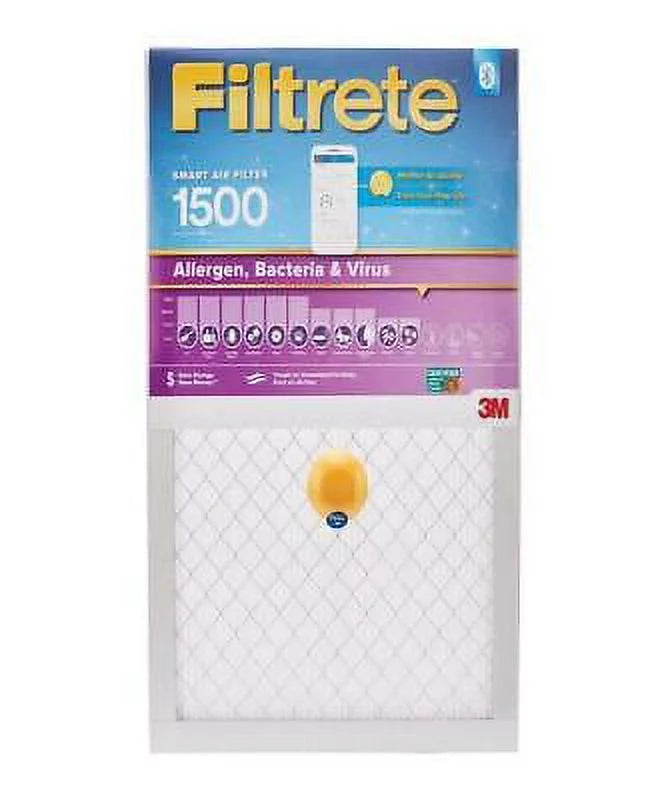 Air of (Pack 4) Fiberglass X 12 in. 1 MERV H W Filtrete 3M 25 20 in. Smart Filter X in. D