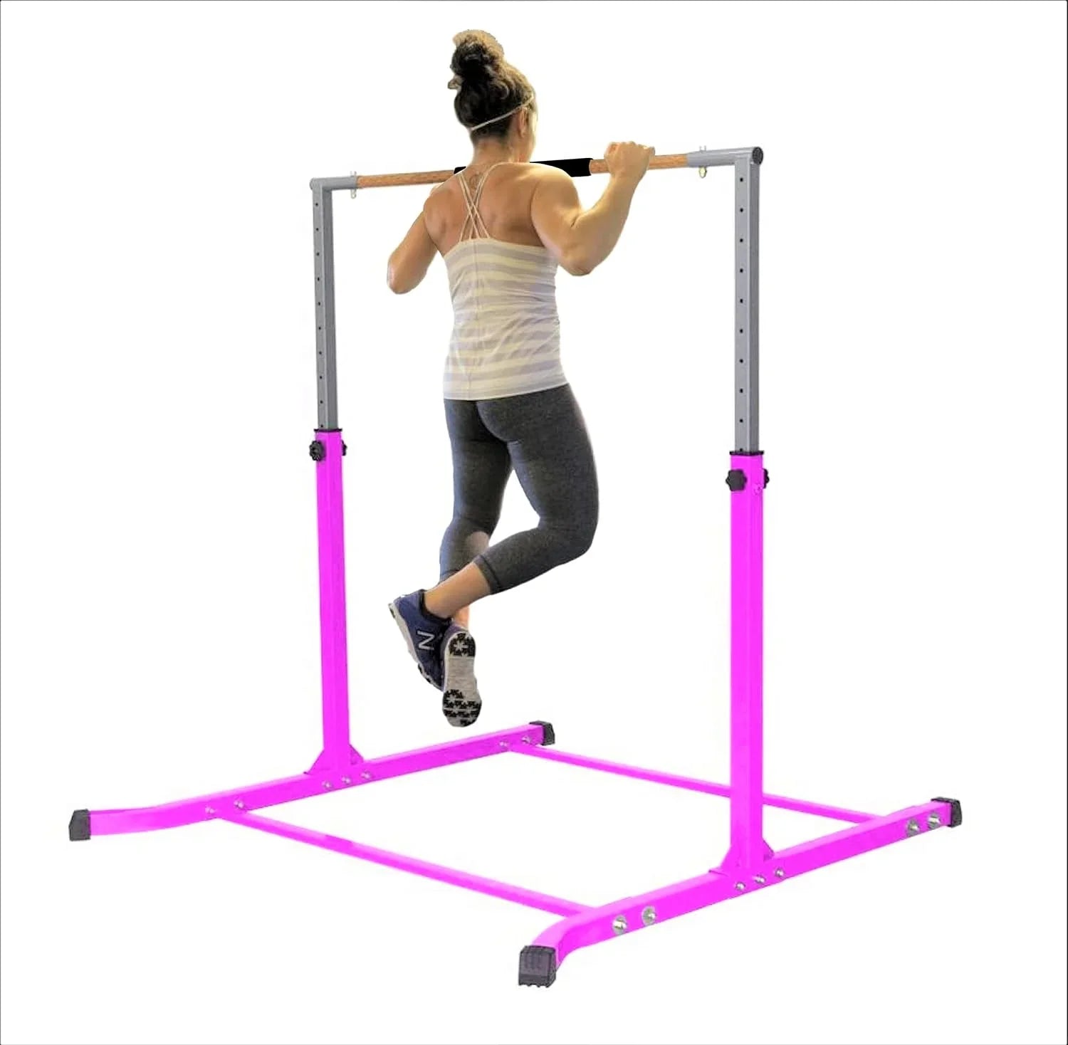 Pink Gymnastics with for Foam Ideal Expandable Bar Training Kip Free - Pad