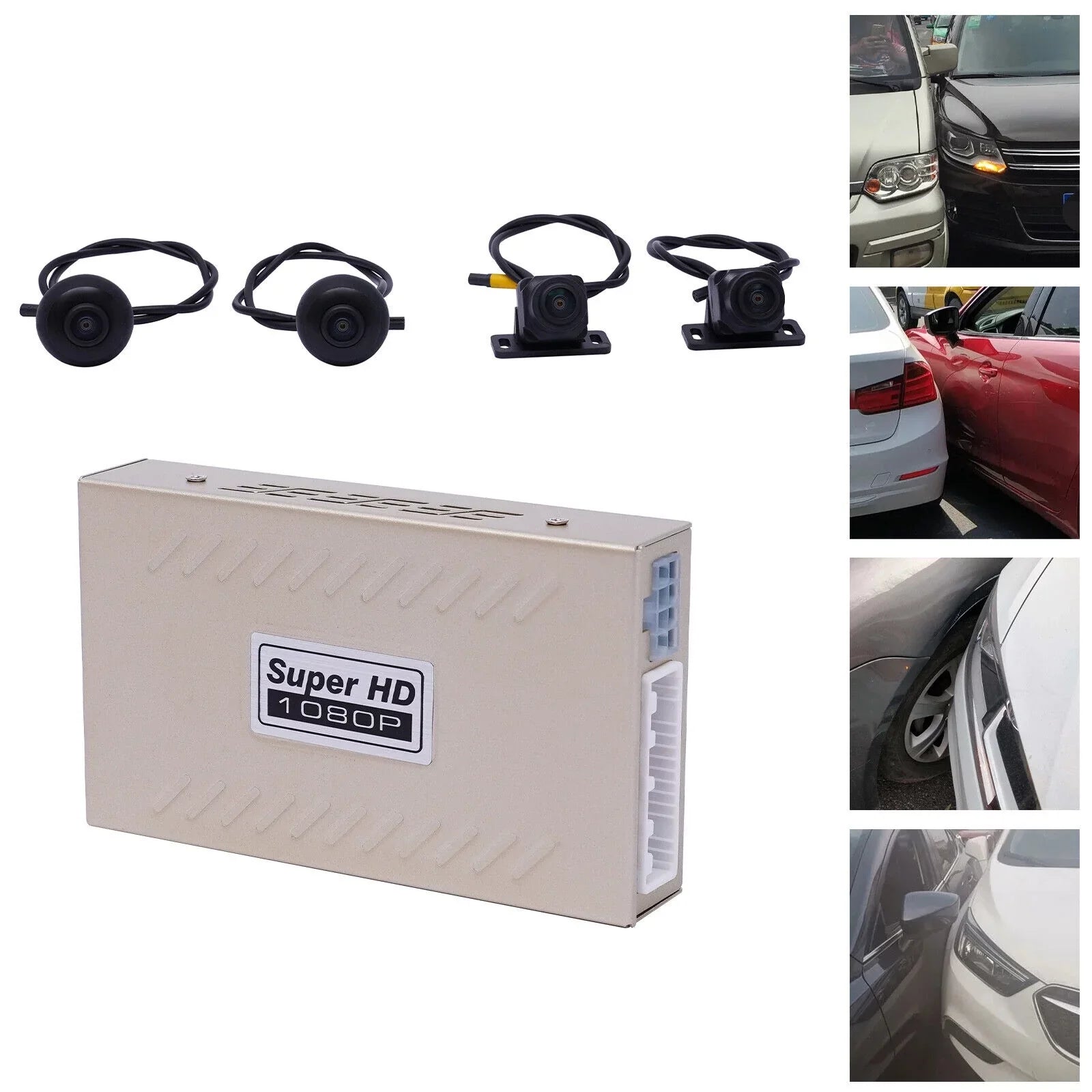 Miumaeov Panoramic 360° DVR Kits System View 1080P Seamless Recording Bird 4-camera Car