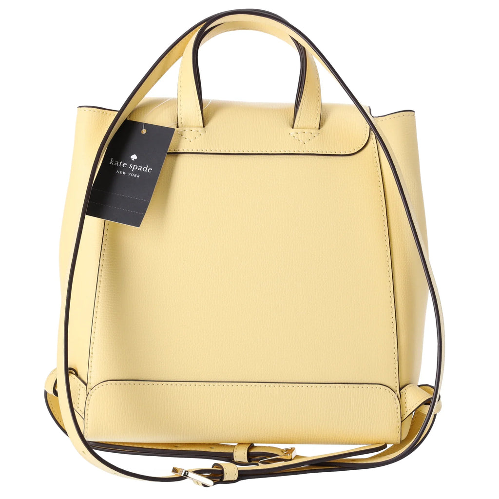 Kate Backpack Refined Leather Spade Yellow Flap Butter Grain Medium Kristi