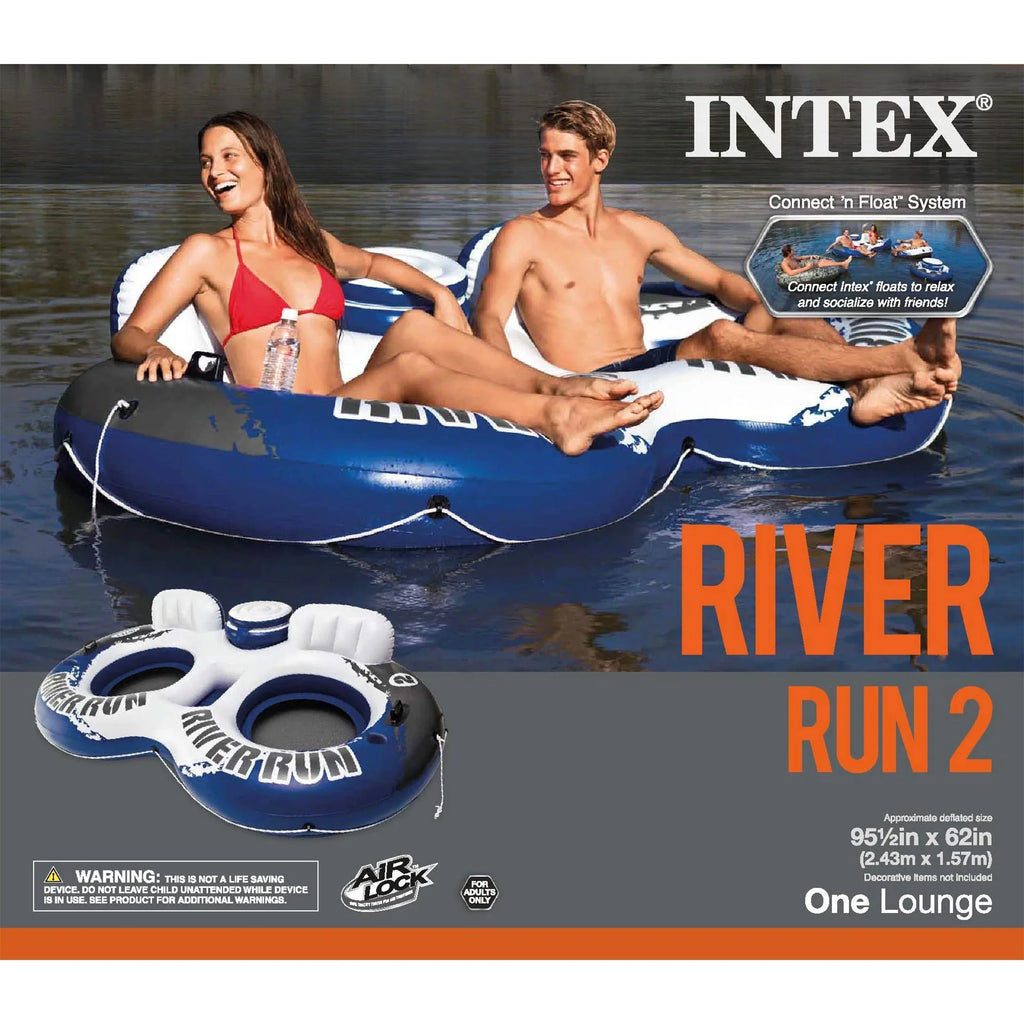 Cooler Pool Intex w/ River Person Inflatable II Run Float Tube (18 Pack) 2