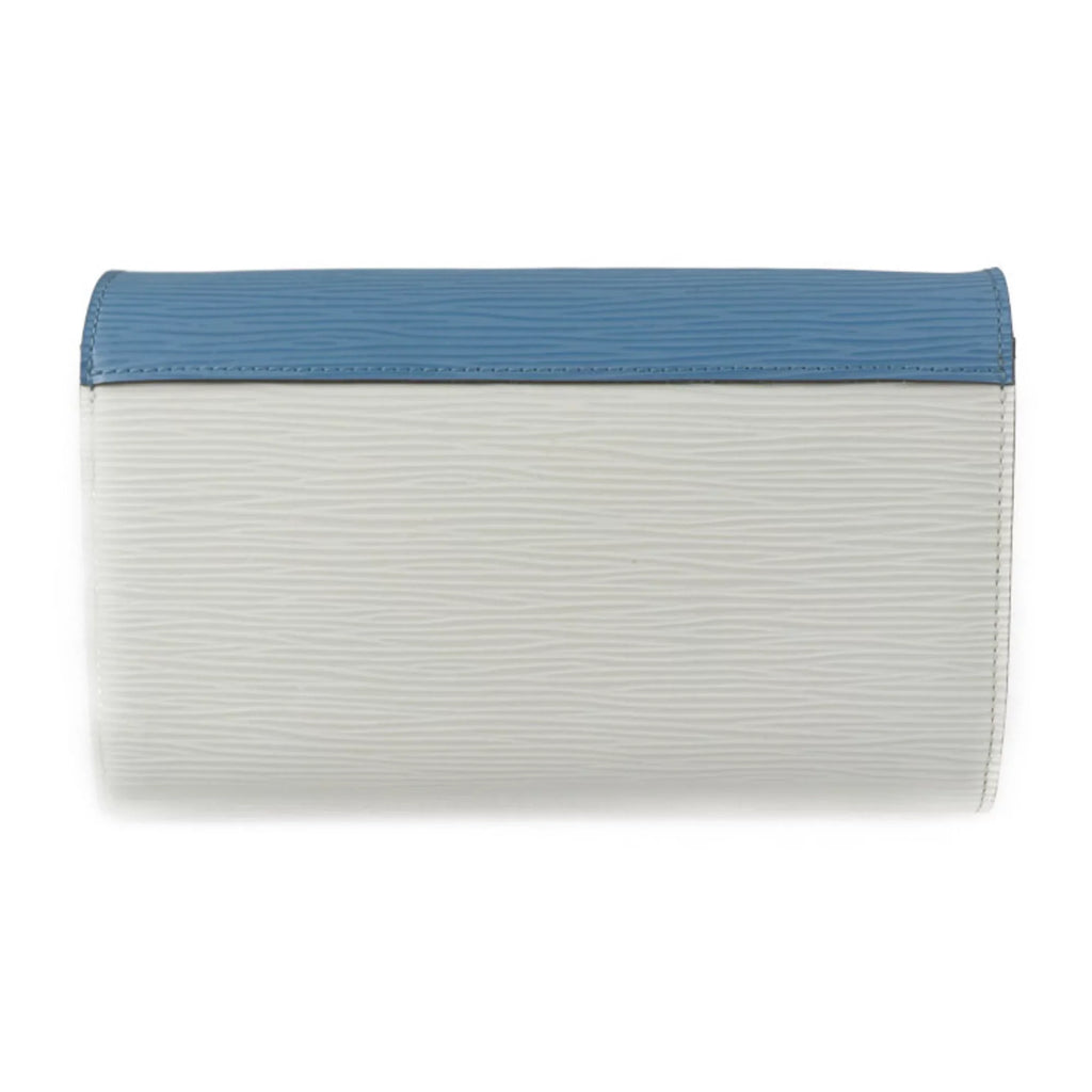 Bag Tribal Epi White Pre-Owned Long Multicolor Blue Series Hardware Mask Shoulder M60795 Wallet (Good) Leather Chain Silver