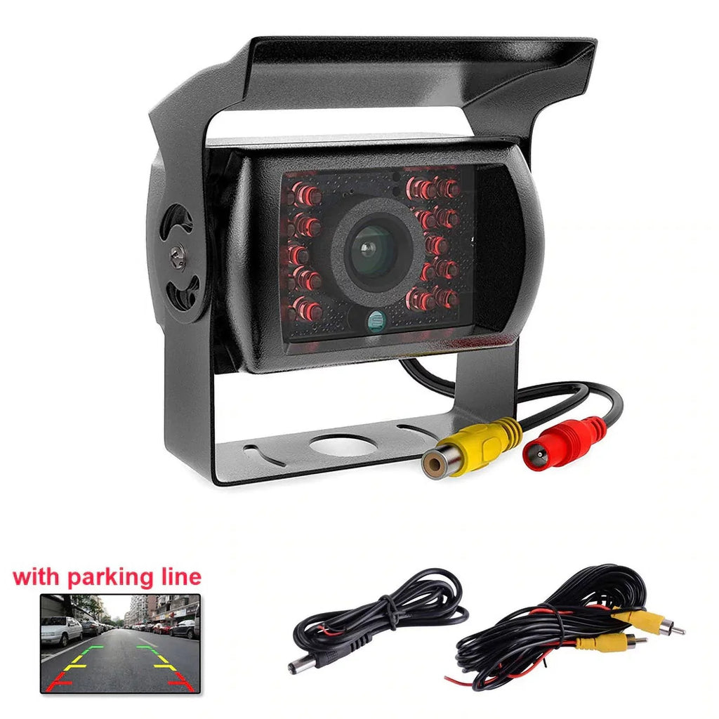 feet with Night RV Vision+32 Van cable IR 12V/24V Bus TFT parking camera Car Car for LCD Truck LED system 18 7inch Monitor reverse