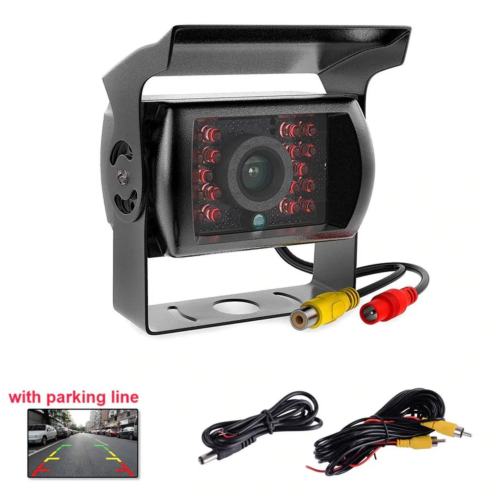 feet with Night RV Vision+32 Van cable IR 12V/24V Bus TFT parking camera Car Car for LCD Truck LED system 18 7inch Monitor reverse