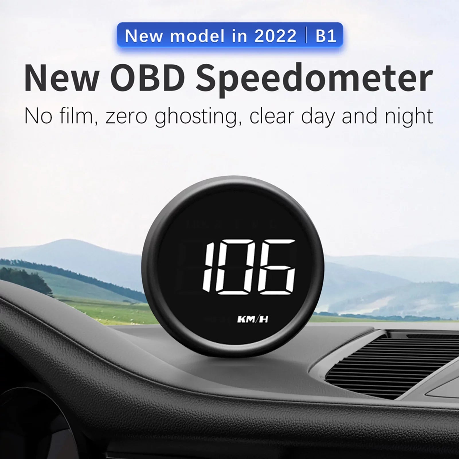 HUD Speedometer for Diagnostic Detector Car Display Safe Head-Up OBDII Driving Moobody