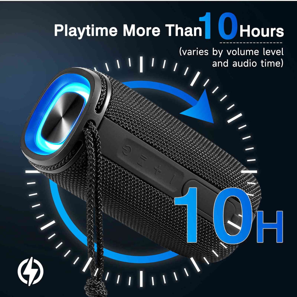 Bluetooth Punchy True Sound Wireless Portable for Surround Pairing, Speaker, Bass, IPX5 Speaker BT5.3, Waterproof W41+ LG UrbanX 360° Speakers - HD X808 Black with