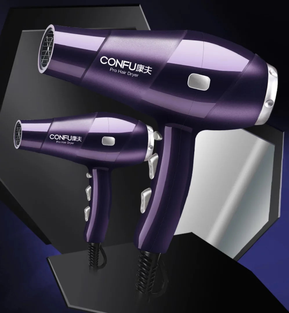 Hair Dryer, and Cool Power 3 Hair Dryer, Dryers Function 2 air Shinier hot Heat Button, Settings, for Speed Concentrator cold CONFU Nozzle(Red) Results, and Ionic Shot Women, 2300W for High