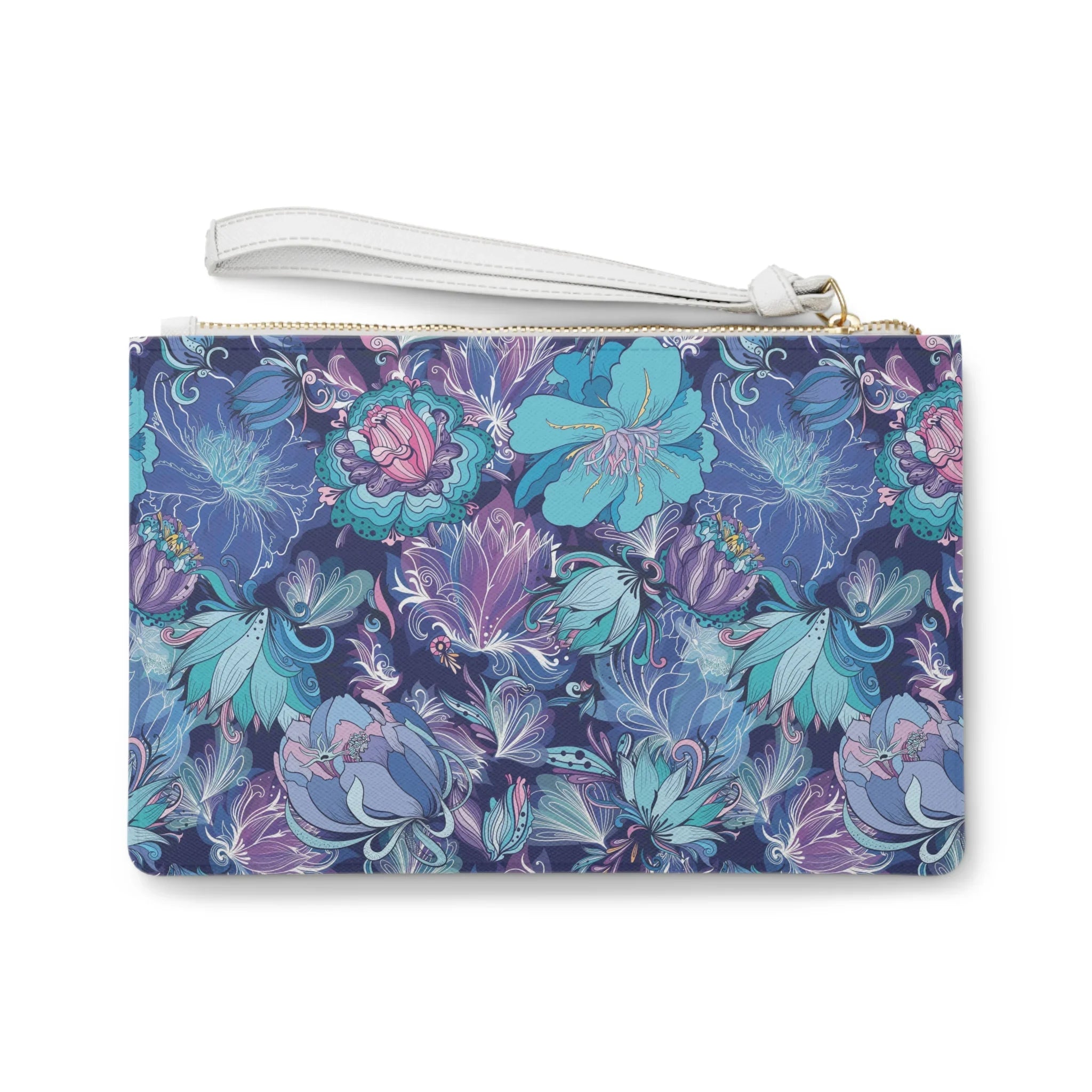Clutch White Floral Fusion Navy, Purple, Bag
