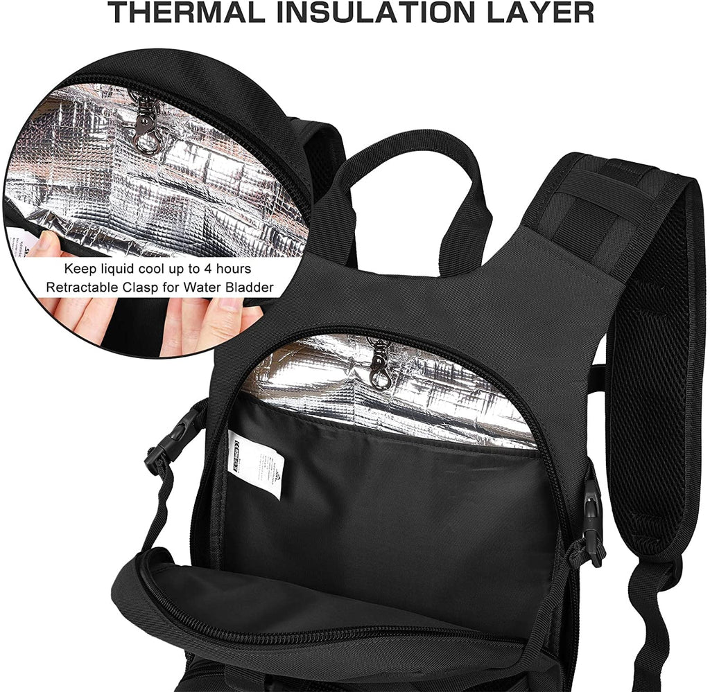 Cycling Backpack Hiking with Pack liquid Hydration Running Pocket Fits for Bag liquid liquid Thermal SKL Adjustable BPA Insulation, Women Biking 2L Men Bladder, Daypack Free Waist Military Tactical