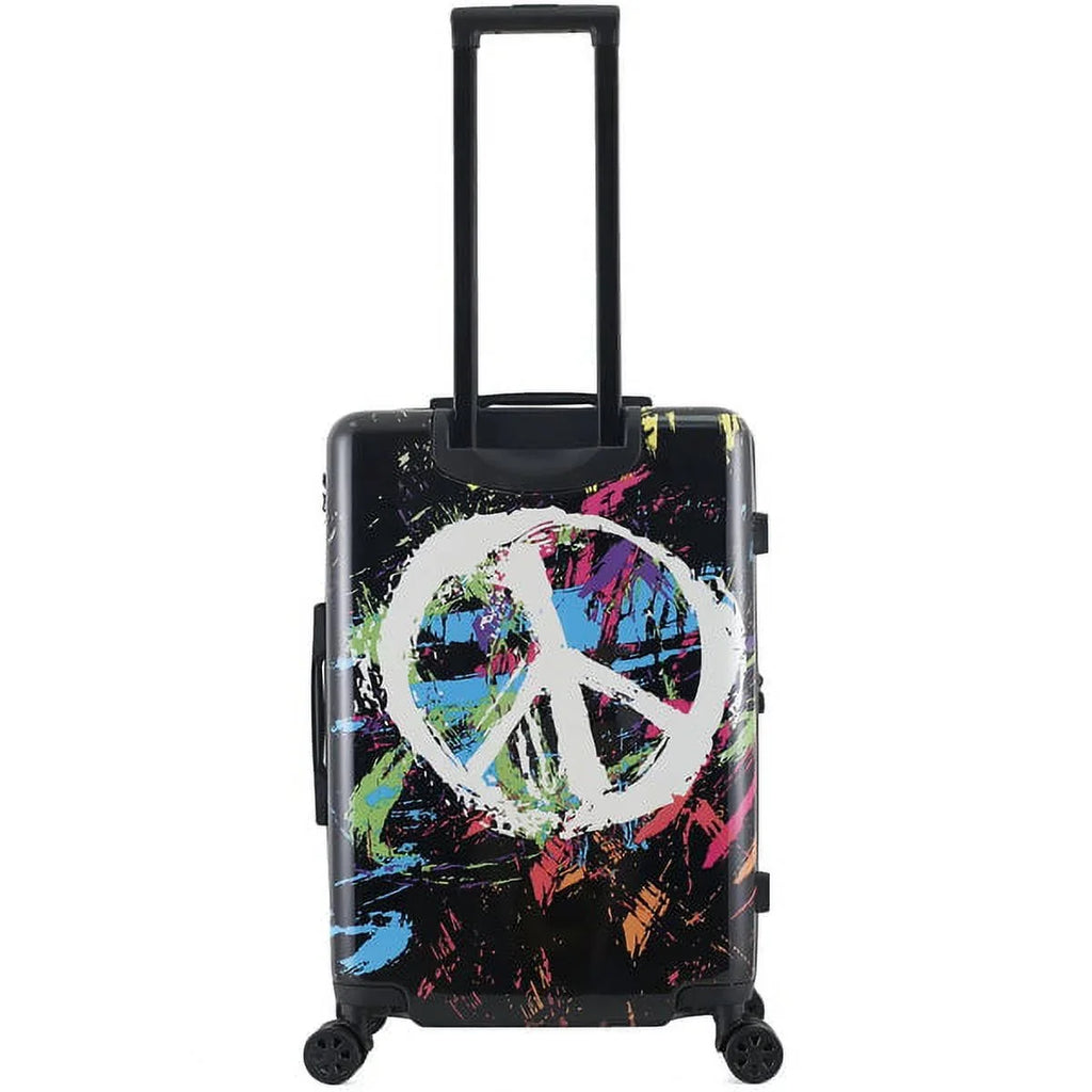 24" Art Suitcase Spray Luggage TUCCI Italy The In World Peace