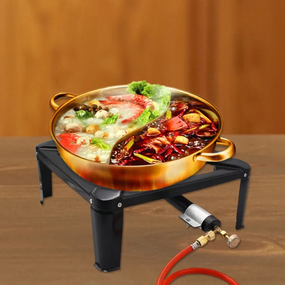 Propane , for Iron Gas Furnace Single Camping exterior Cooker Cast BBQ Walmeck Stove,