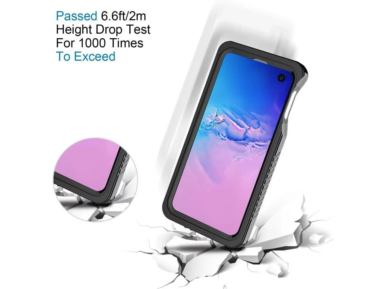 Underwater with for Galaxy S10e Protector, Sealed Protective Waterproof Shockproof Body Clear Screen Full IP68 Case, Case S10e Built-in Cover Dustproof