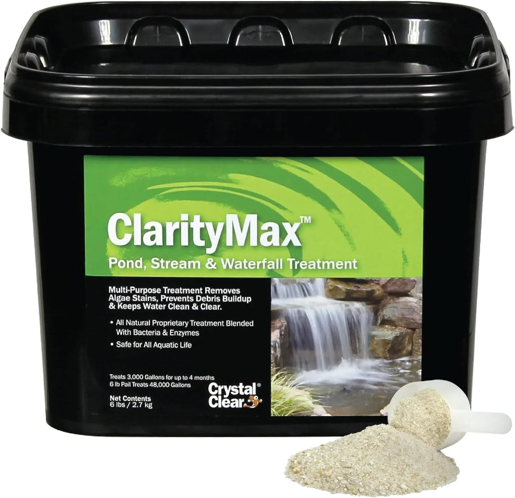 Enzymes Max Koi Remover, 25LB Fish & ClarityMax, Provide Clear liquid Clarity, Safe, Bacteria All-in-One Treatment, Beneficial Pet & All-Natural Algae Pond Crystal Stain Clarifier CrystalClear Garden