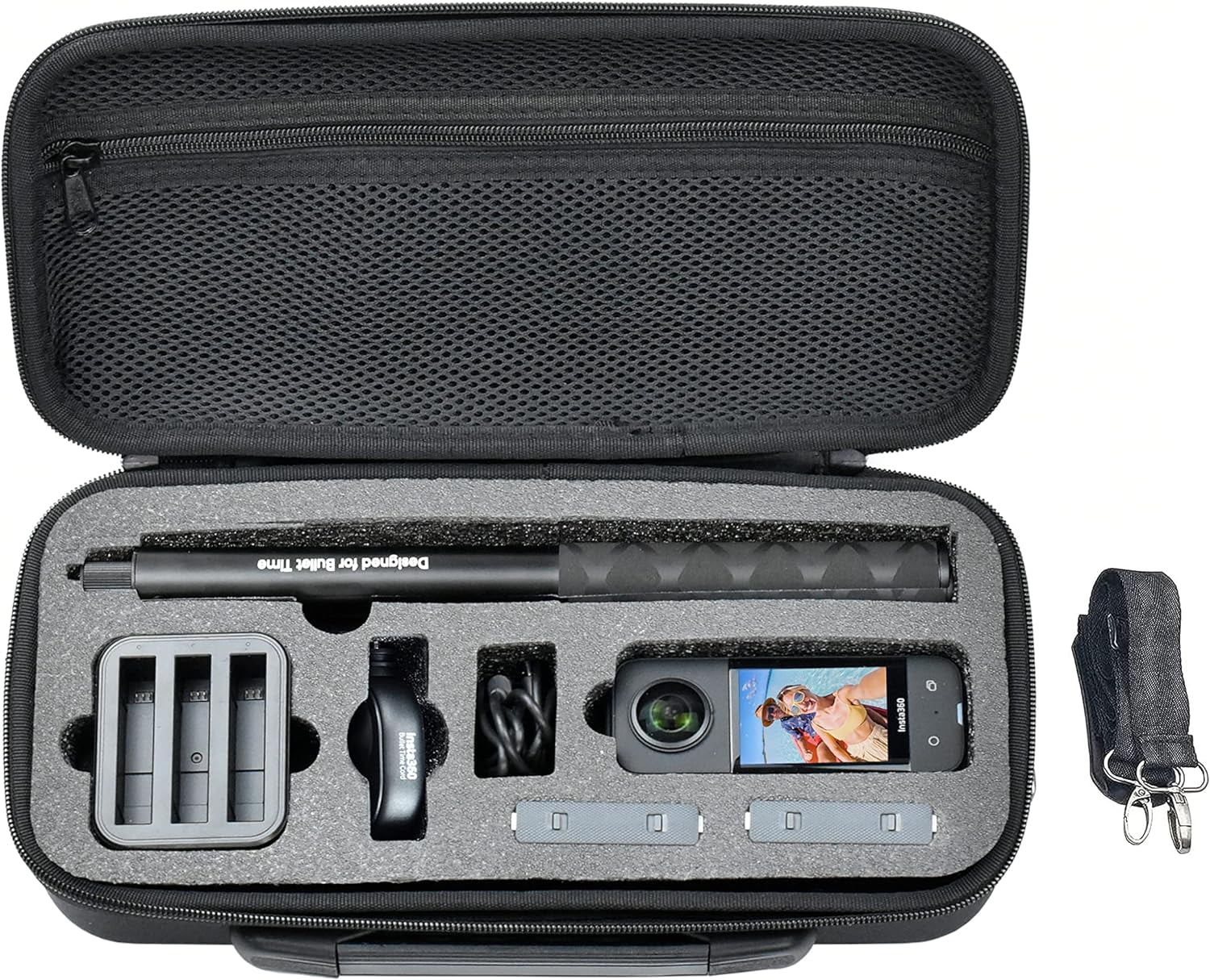 Case Insta360 Carry Hard X3 Camera for Shell Bag and for Organization One Accessory X2, One