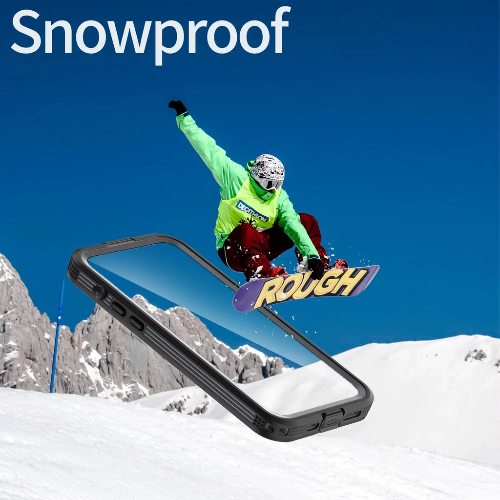for with Dropproof][Dustproof][Compatible Underwater][14FT Waterproof, Pro Pro Black Case - MagSafe] Screen iPhone for 6H [Real 14 14 Built-in Protector iPhone 6.1" 360][IP68 Military