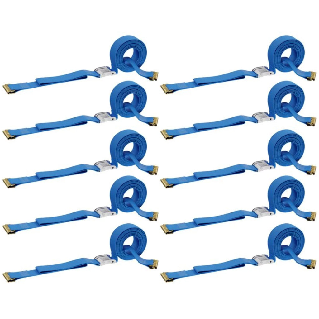 "TEN 2"" E Cam 20' Durable Polyester by Loads, Heavy Straps, Cam Cargo ETrack Blue DC Track Motorcycles, Cargo Trailer Buckle x Spring Fittings, Down Duty Tie-Downs, TieDowns, Strap Mall" Tie